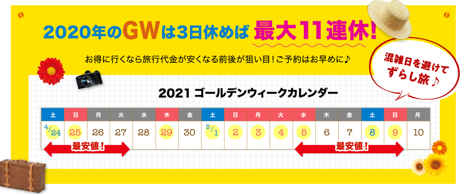 Gwなのにこの価格 21年 ゴールデンウィーク旅行特集 Jjツアー