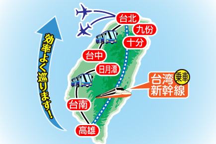 いいとこどり!台湾7都市縦断4日間map