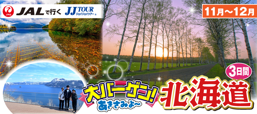 10月〜12月 大バーゲン!北海道3日間